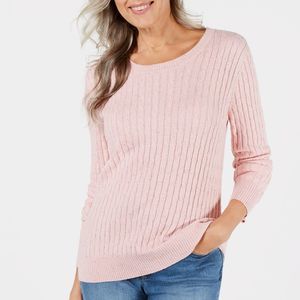 Karen Scott Cable-Knit Sweater